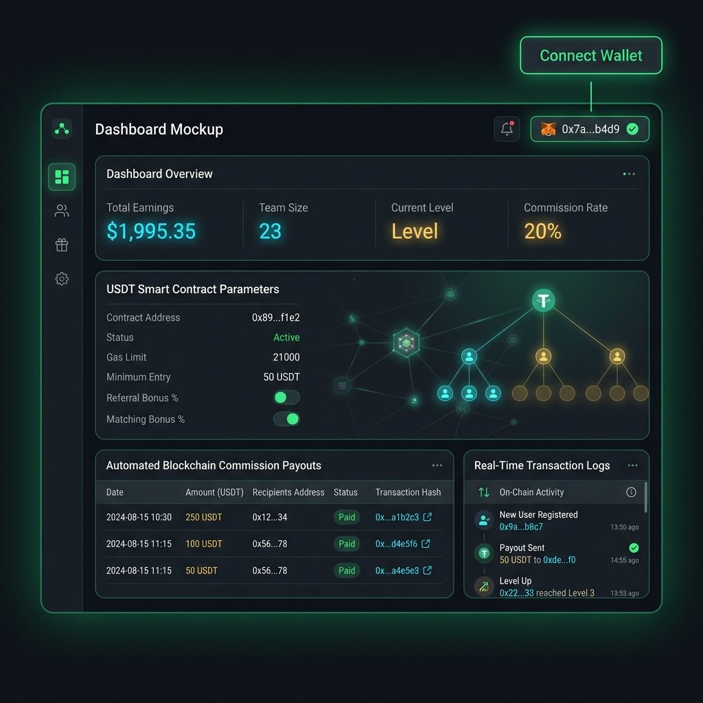 ApexChain MLM Software Dashboard Mockup